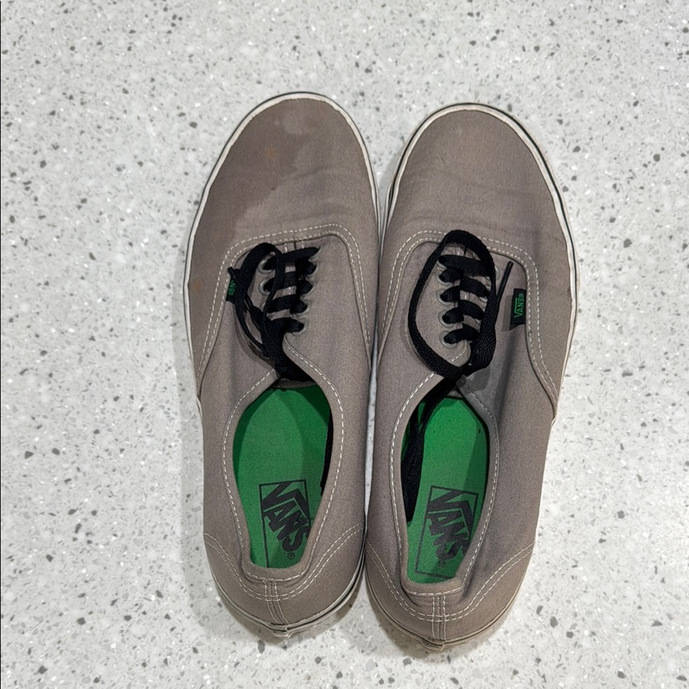Vans Gray Canvas Shoes with Black Laces